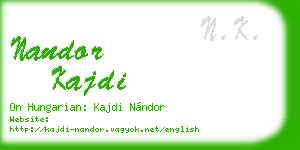 nandor kajdi business card