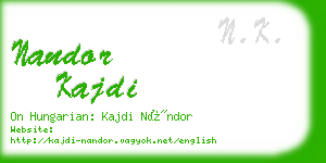 nandor kajdi business card